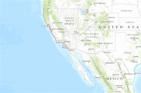 California Coastal Region Map