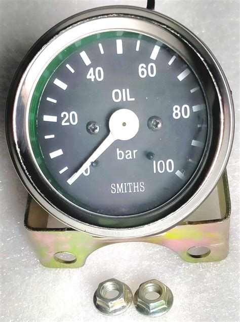 Smiths Gauges Kit Temp Oil Pressure Fuel Volt Gauge Kmph Speedometer Tachometer Replica In Black