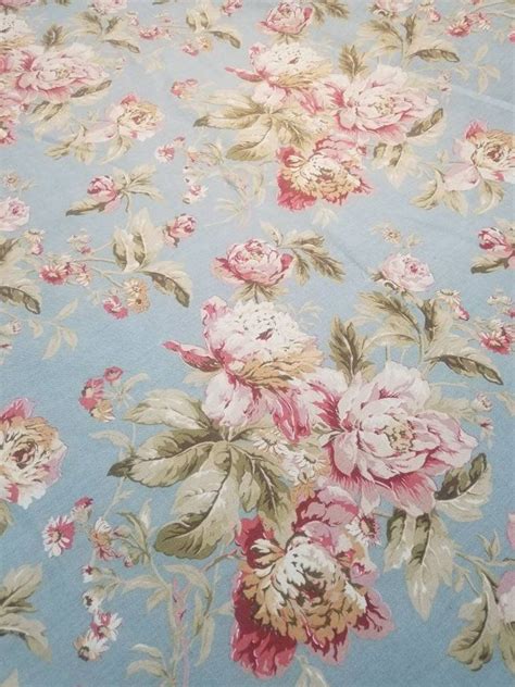 Heavy Weight Structured Cotton Linen Floral Desig Usable For Etsy