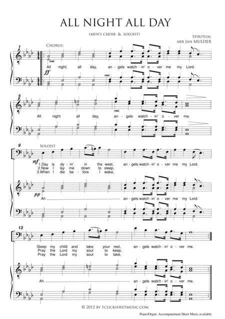 All Night All Day By Traditional Digital Sheet Music For Download