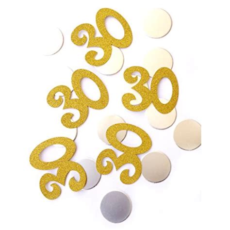Glitter Gold 30th Birthday Party Confetti 2 Packs 40ct Each Pack