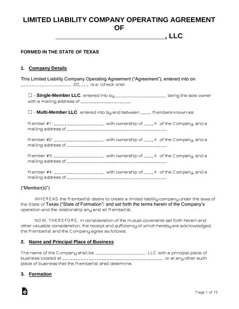 Thanks for visiting my blog, article above(illinois llc operating agreement template) published by lucy at june, 15 2017. Free Texas LLC Operating (Company) Agreement Templates - Word | PDF - eForms