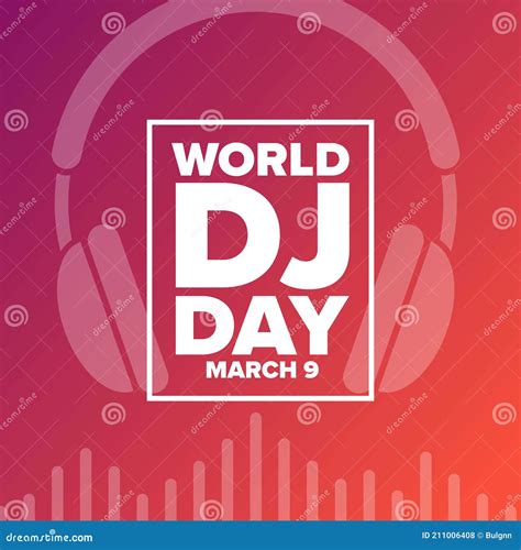 World Dj Day March 9 Holiday Concept Template For Background Banner