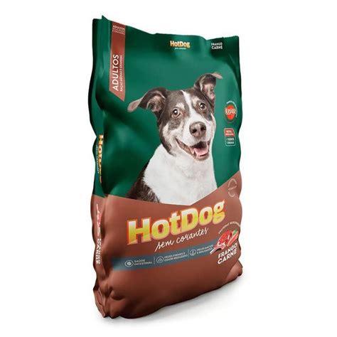 Ração hot Dog para Cães Adultos Raças Médias e Grandes Frango e Carne