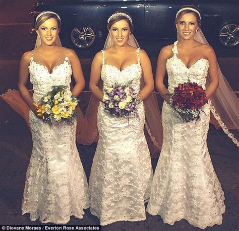 Identical Brazilian Triplets Married On The Same Day At The Same Time