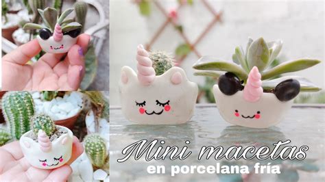 COMO HACER MINI MACETAS EN PORCELANA FRÍA Tiny plantpot DIY YouTube