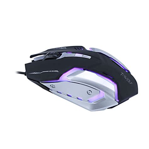 Flywake Optical 4000dpi Usb Wired Metal Pro Gamer Gaming Mouse Led