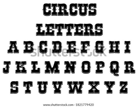 Vintage Circus Western Abc Font Illustration Stock Vector Royalty Free