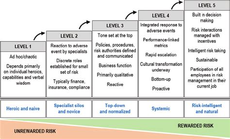 4 Basic Levels Of The Risk Management Maturity Model Source Own Work