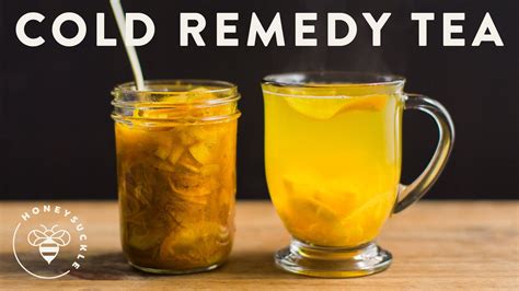 Cold Remedy Tea With Turmeric Ginger Honey Citrus Honeysuckle Tea