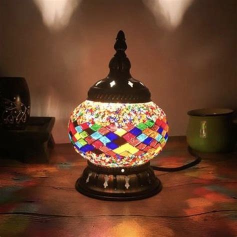 Handcrafted Turkish Mosaic Table Lamp Mosaic Glass Turkish Lamps