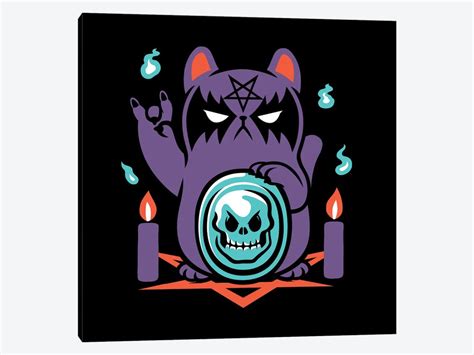 Bad Luck Satanic Cat Manekineko Art Print By Tobias Fonseca Icanvas