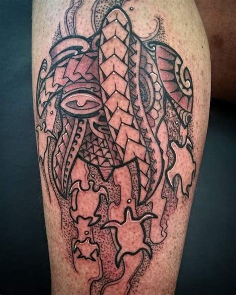 Polynesian Turtle Tattoo By Max Maui Tattoo Artist At Mid Pacific