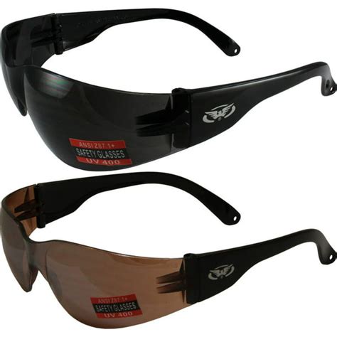 Two Pairs Of Global Vision Rider Safety Motorcycle Riding Sunglasses Black Frames One Pair Super