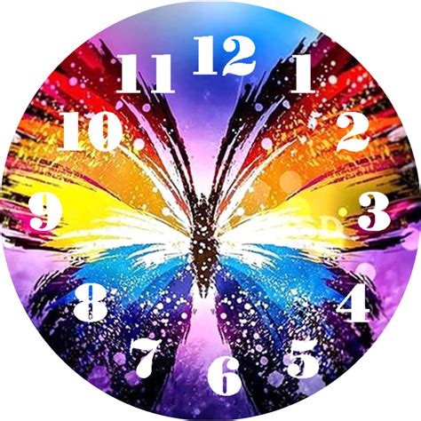 Butterfly Clock Diamond Painting Diamondpeintre