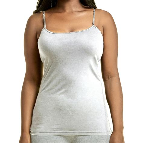 Gravity Threads Womens Cotton Plus Size Camisole Tank Top White