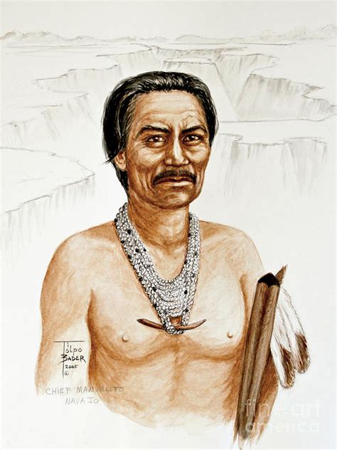 Chief Manuelito Navajo 1800s Painting By Art By Ti Tolpo Bader