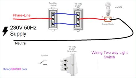 The two way light switch wiring can be implemented by using 2 different methods. Two way Light Switch Connection