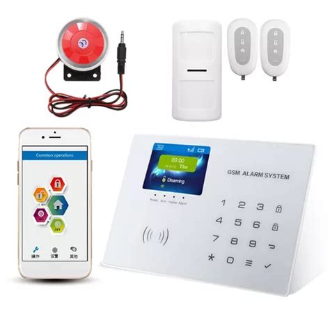 sistema alarma casa inalámbrica gsm sirena app display color cuotas sin interés