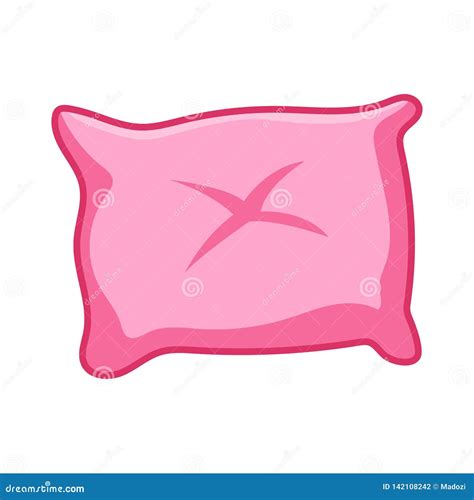 Pink Pillow Isolated Illustration Stock Vector Illustration Of