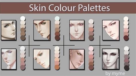 Skin Colour Palettes By Myme On Deviantart Skin Color Palette Skin