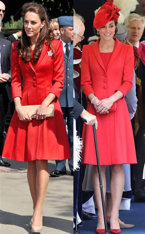 Kate Middleton Recycles Stunning Red Catherine Walker Coat For Garter