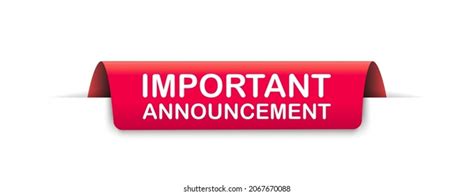 Red Banner Important Announcement Web Design Stock Vector Royalty Free