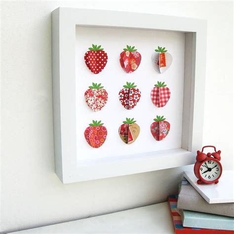 Personalised Paper Strawberry Artwork Strawberry Pictures Crafts Strawberry