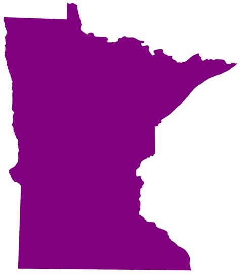 Minnesota Map Silhouette Free Vector Silhouettes