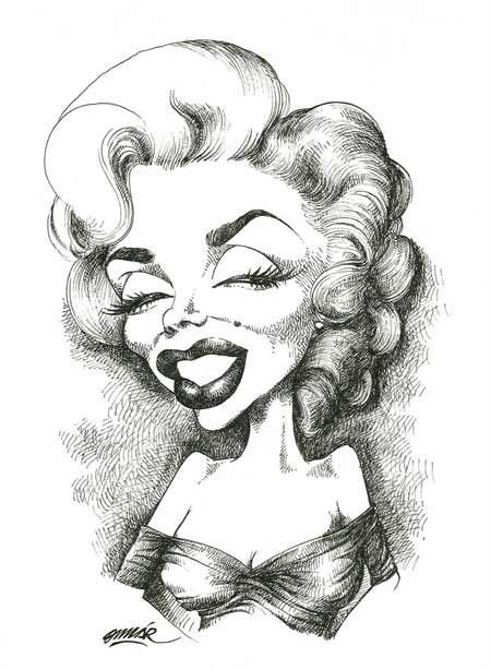 Marilyn Monroe Body Positivity Art Cartoon Art Styles Caricature Sketch
