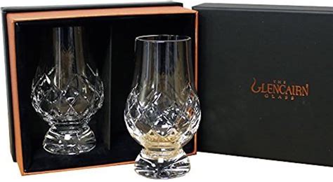 the glencairn cut crystal whisky tasting glass set of two in presentation box amazon ca home