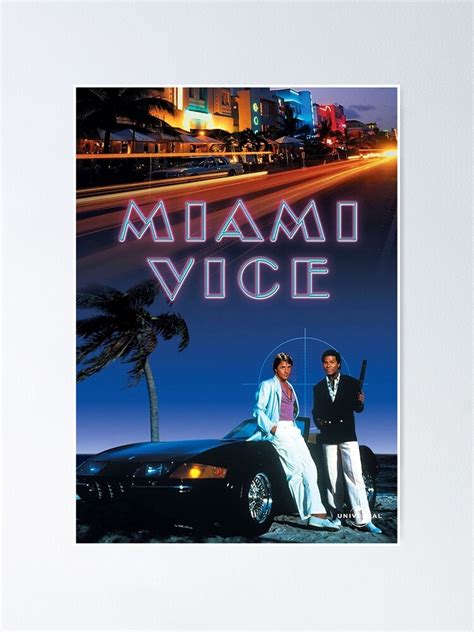 The Miami Vice Tv Series 1984 1989 Poster For Sale By