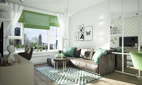 Gorgeous Studio Apartment Design With Beautiful And Perfect Decorating