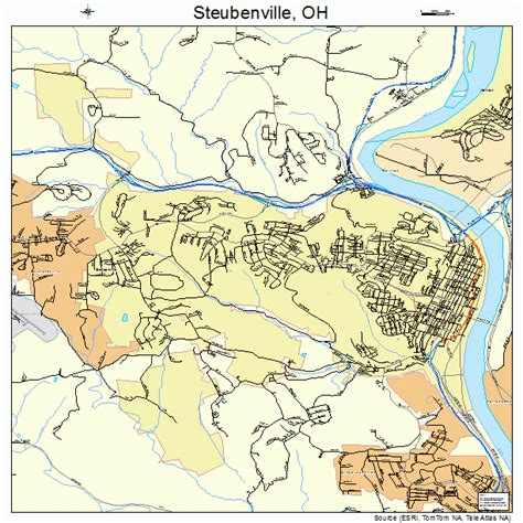 Steubenville Ohio Street Map 3974608