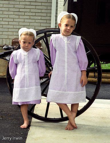 ~ Amish Children ~ Little Amish Girls All Dressed In Sunday Best And
