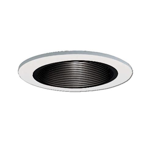Halo 4 In White Recessed Lighting Low Voltage Trim With Black Coilex