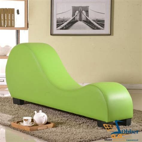Indoor Furniture Faux Leather Stretch Chaise Relaxation