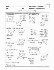 Start studying geometry unit 7 polygons & quadrilaterals. Rhombi_and_Square.pptx - Name Date Bell Unit 7 Polygons Quadrilaterals Homework 4 Rhombi and ...