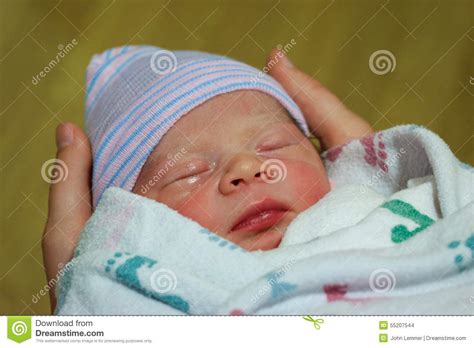 Newborn Baby Boy Just Born Stock Photo Image Of Blanket