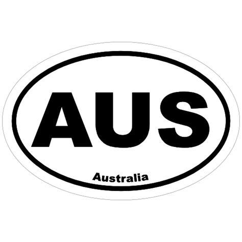 Australia Aus Oval Sticker