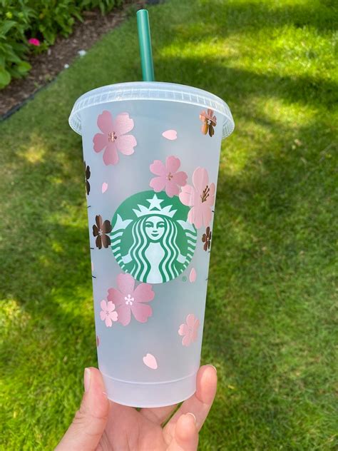 Sakura Flower Custom Starbucks Cup Cherry Blossom Etsy