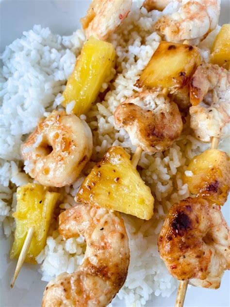 Pineapple Shrimp Skewers Story Roscoe S Recipes