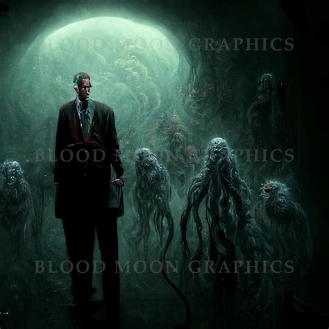 Ai Art Hp Lovecraft With Monsters Demons Cthulhu Mythos Etsy Australia