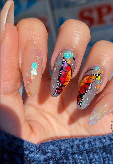 32 Beautiful Butterfly Nails Designs You Want To Have Right Away Lily Fashion Style