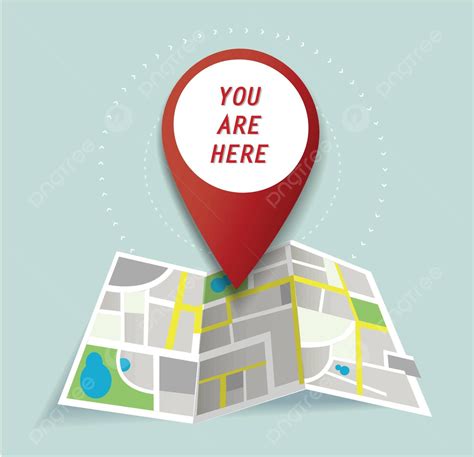 Travel Concept Pin Location Icon And Map Vector Signifying Your Current