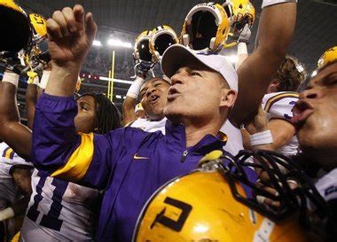 Lsu Coach Les Miles Ties Together Top Ranked Tigers No Oklahoma State Gulflive Com