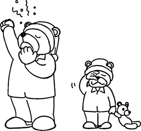 Dibujo de Oso Hibernando para colorear | Dibujos para colorear imprimir