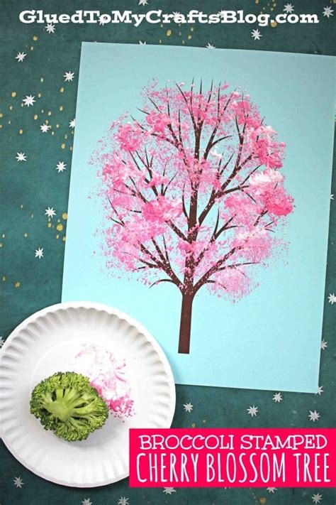 Broccoli Stamped Cherry Blossom Tree