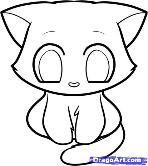 How To Draw A Kitten For Kids Step By Step Animals For