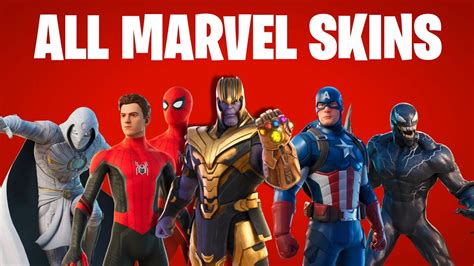 All Marvel Skins In Fortnite All 23 Seasons Marvel Series Outfits